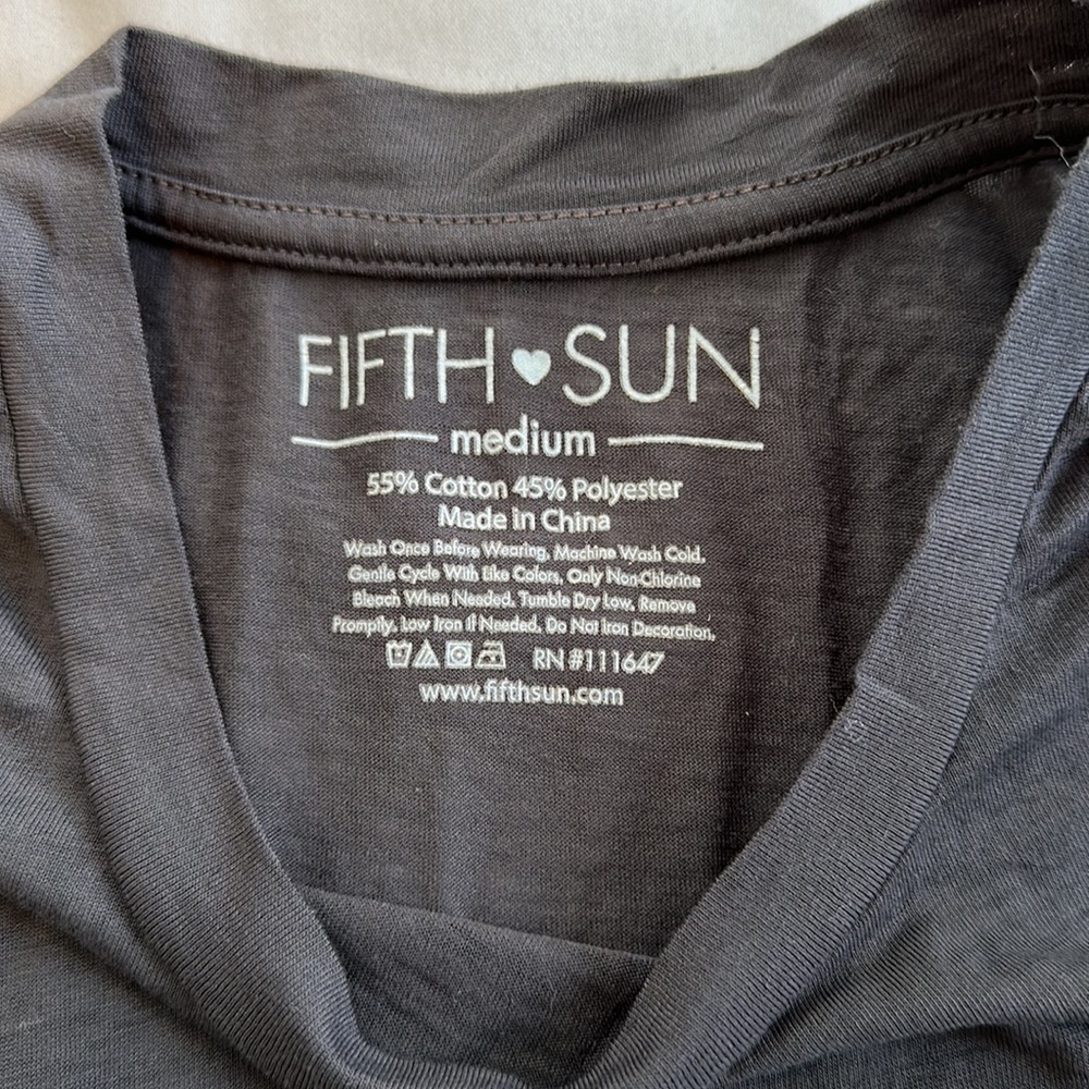 Fifth Sun Dark Gray Mug Life Sheer Tank 🍺 size Medium - Picture 3 of 7